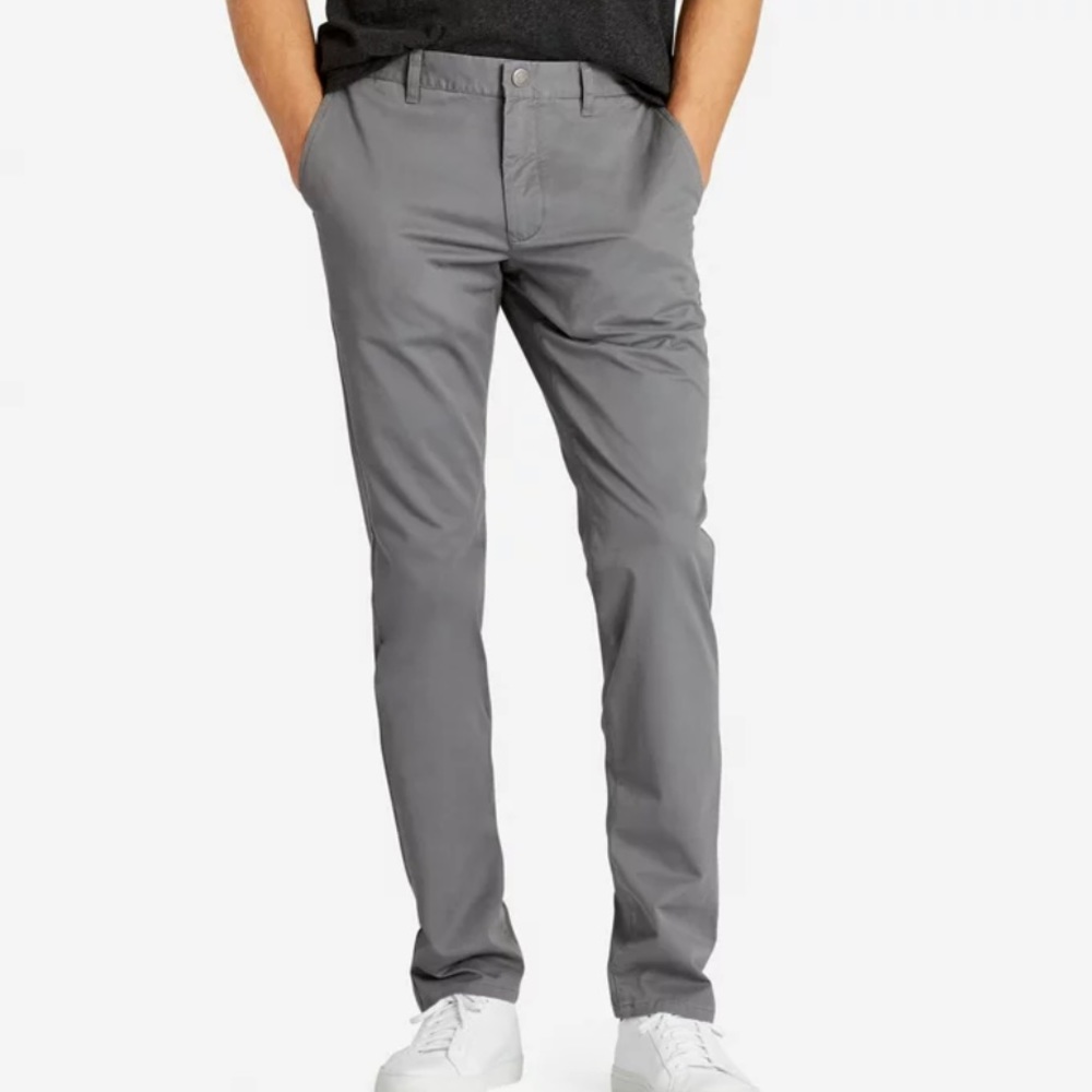 NWOT Bonobos Men's Slim Fit Stretch Grey Washed Chino Pants. Size 40